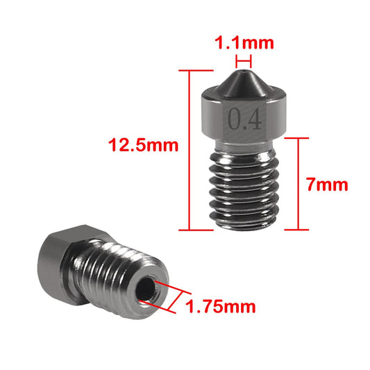 V6 Nozzle Hardened Steel 0.4mm